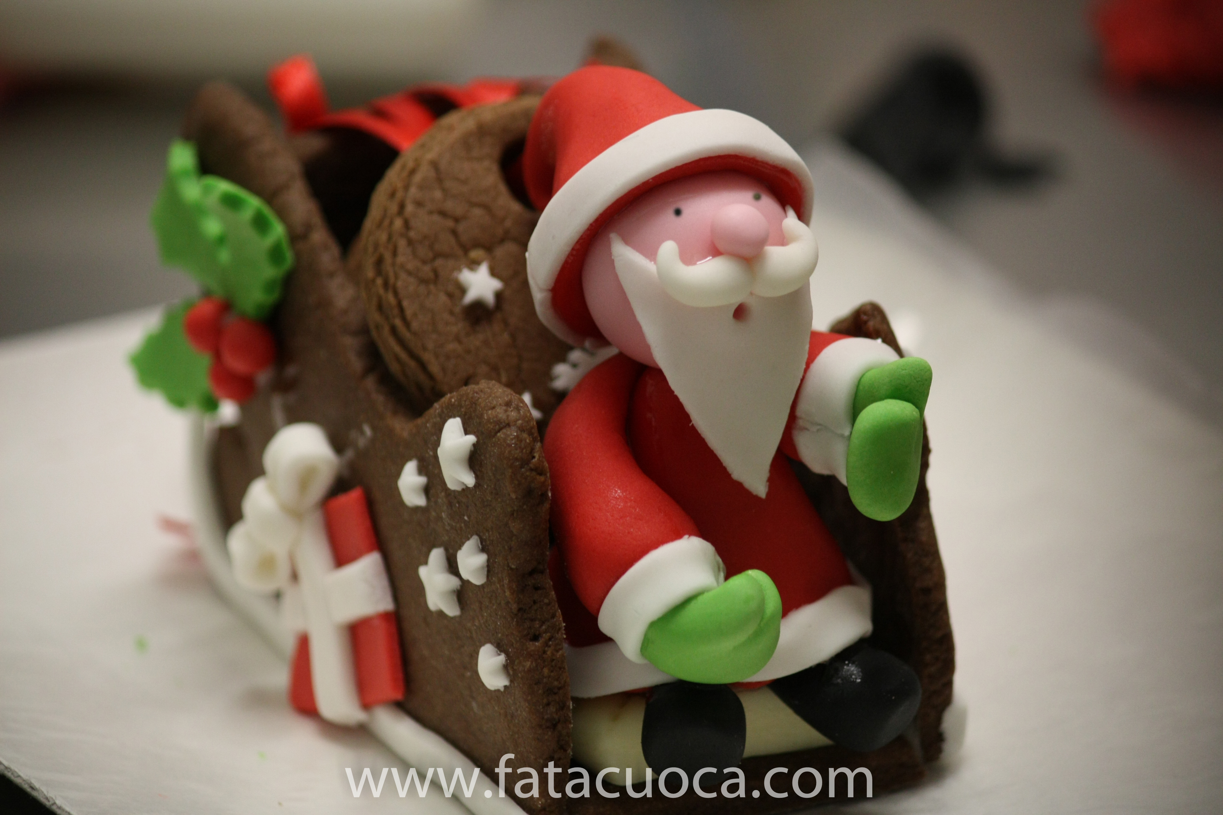 Biscotti Babbo Natale Pasta Di Zucchero.La Slitta Con Babbo Natale Fata Cuoca